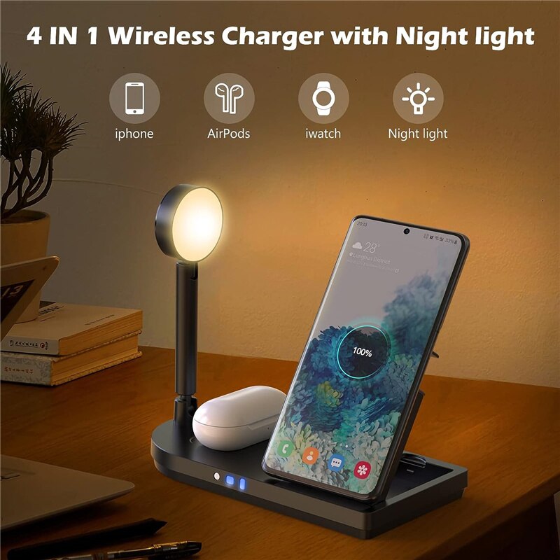 Foldable 3-in-1 Wireless Charg - Smartwatch Ac 评论和价格