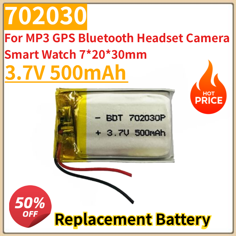New 3.7V 500mAh 702030 Lithium - Smartwatch Headset 评论和价格