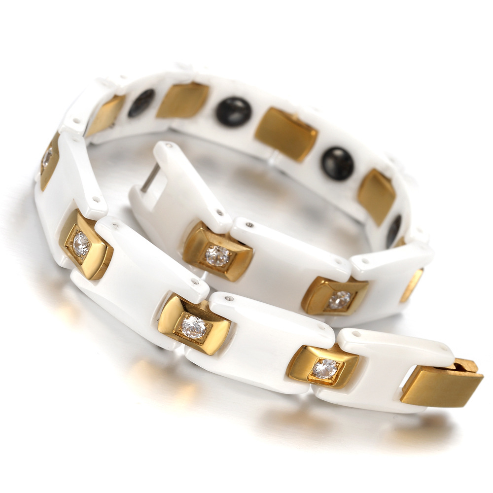 Vinterly Bracelets for Women C - Ceramic Link Bracelet 评论和价格