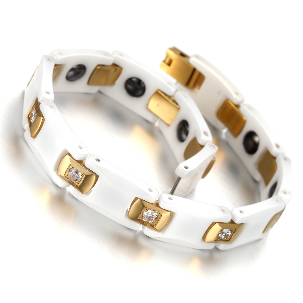 Vinterly Bracelets for Women C - Ceramic Link Bracelet 评论和价格