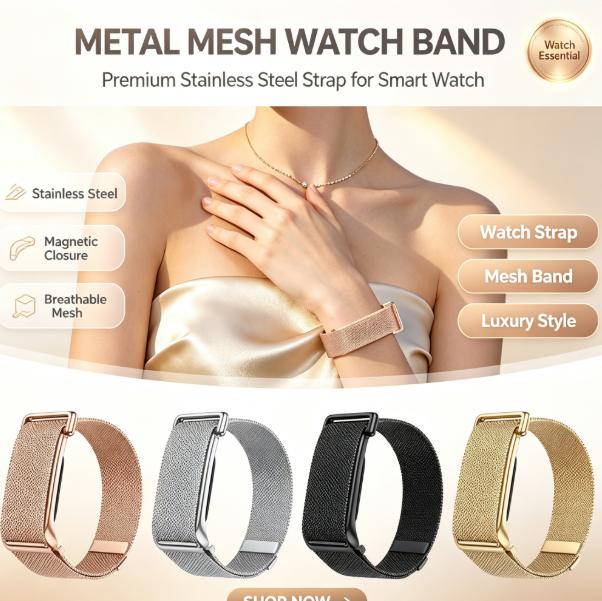 Stainless Steel Milanese Metal - Stainless Mesh Band 评论和价格
