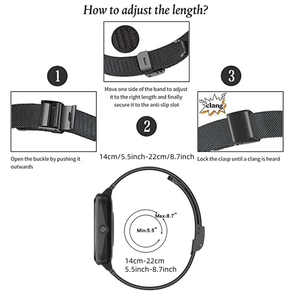 Metal Bands for Honor Watch 4  - Stainless Mesh Band 评论和价格