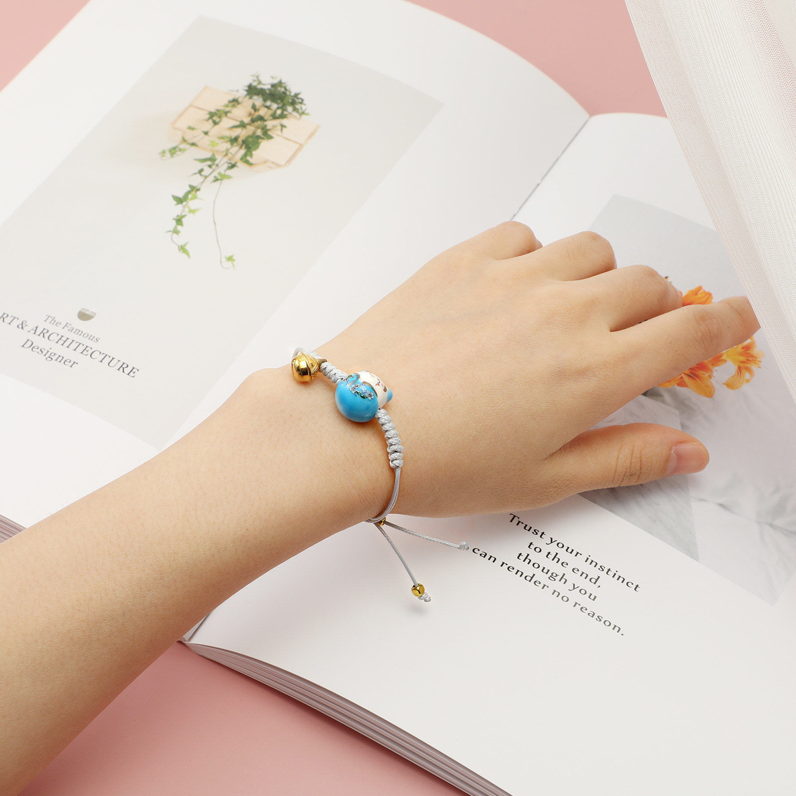 1Pcs Adorable Ceramic Cat Brac - Ceramic Link Bracelet 评论和价格