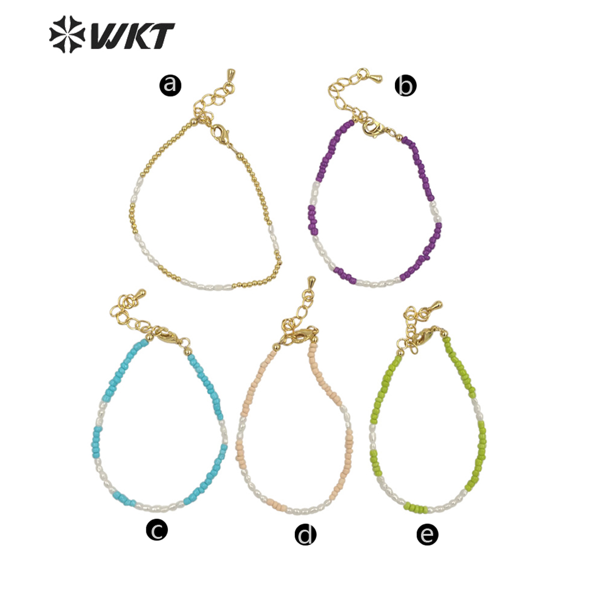 WT-MPB079 Women Elegant Tiny 2 - Ceramic Link Bracelet 评论和价格