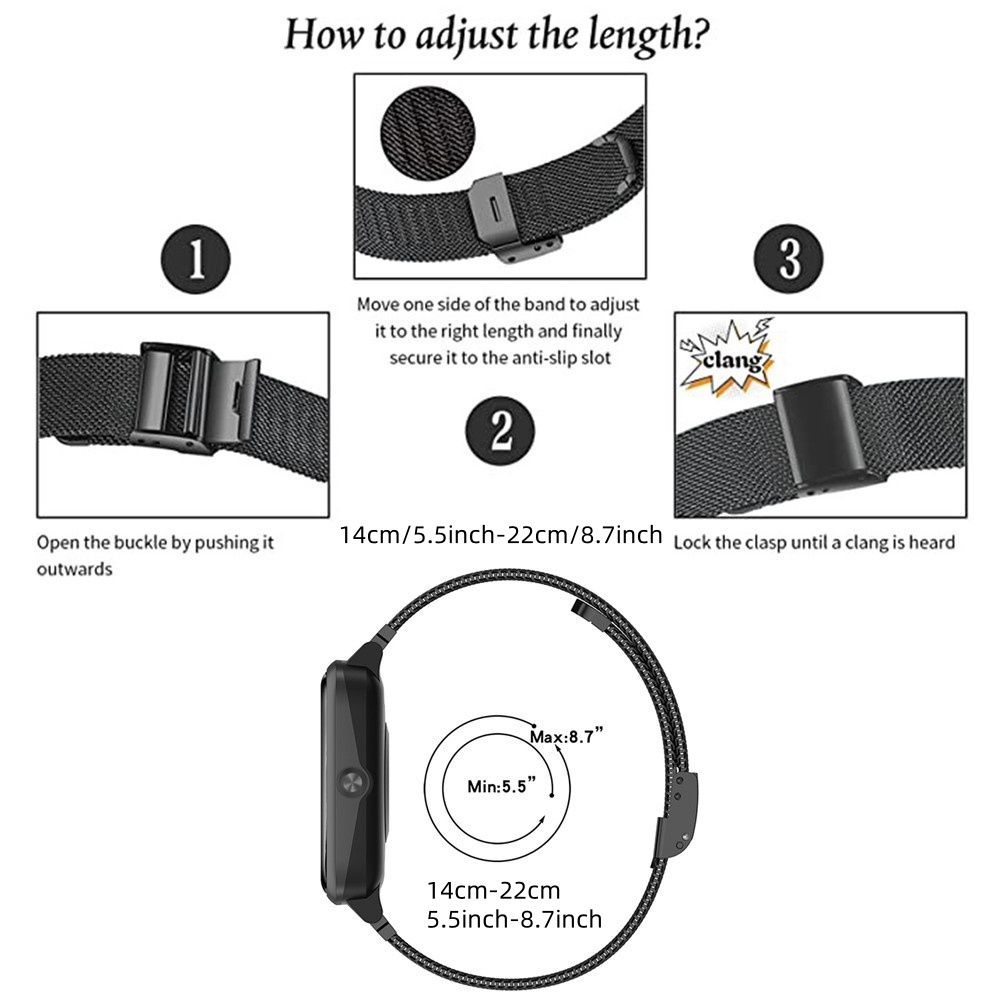 Metal Bands for Honor Watch 5  - Stainless Mesh Band 评论和价格