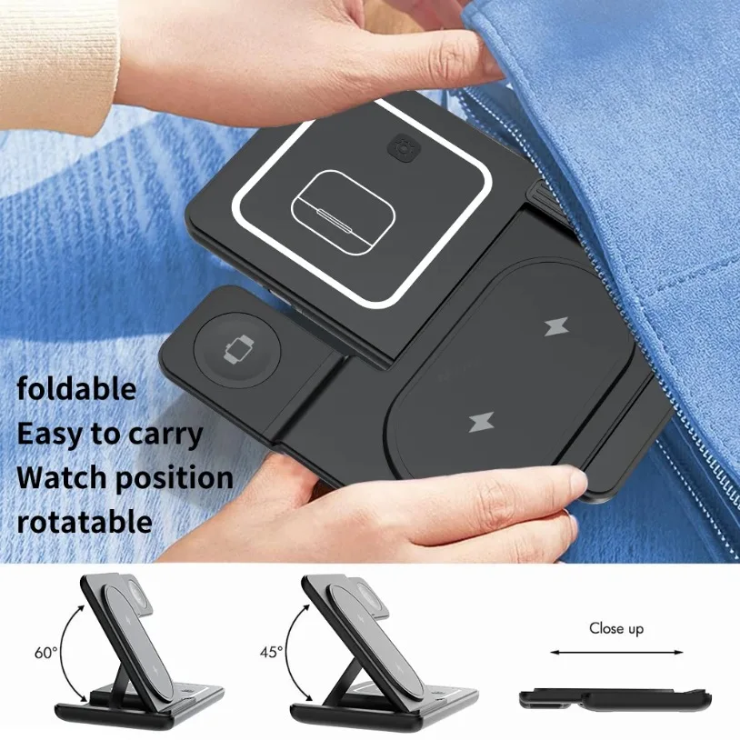 3 in 1 Foldable Wireless Charg - Smartwatch Ac 评论和价格