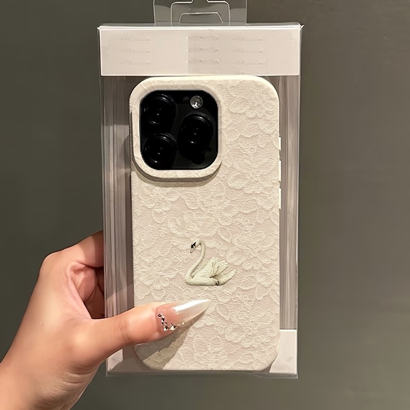 Lace Swan Pattern Lychee Textu - Apple Iphone 16 评论和价格