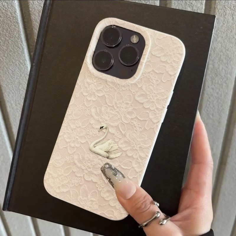 Lace Swan Pattern Lychee Textu - Apple Iphone 16 评论和价格