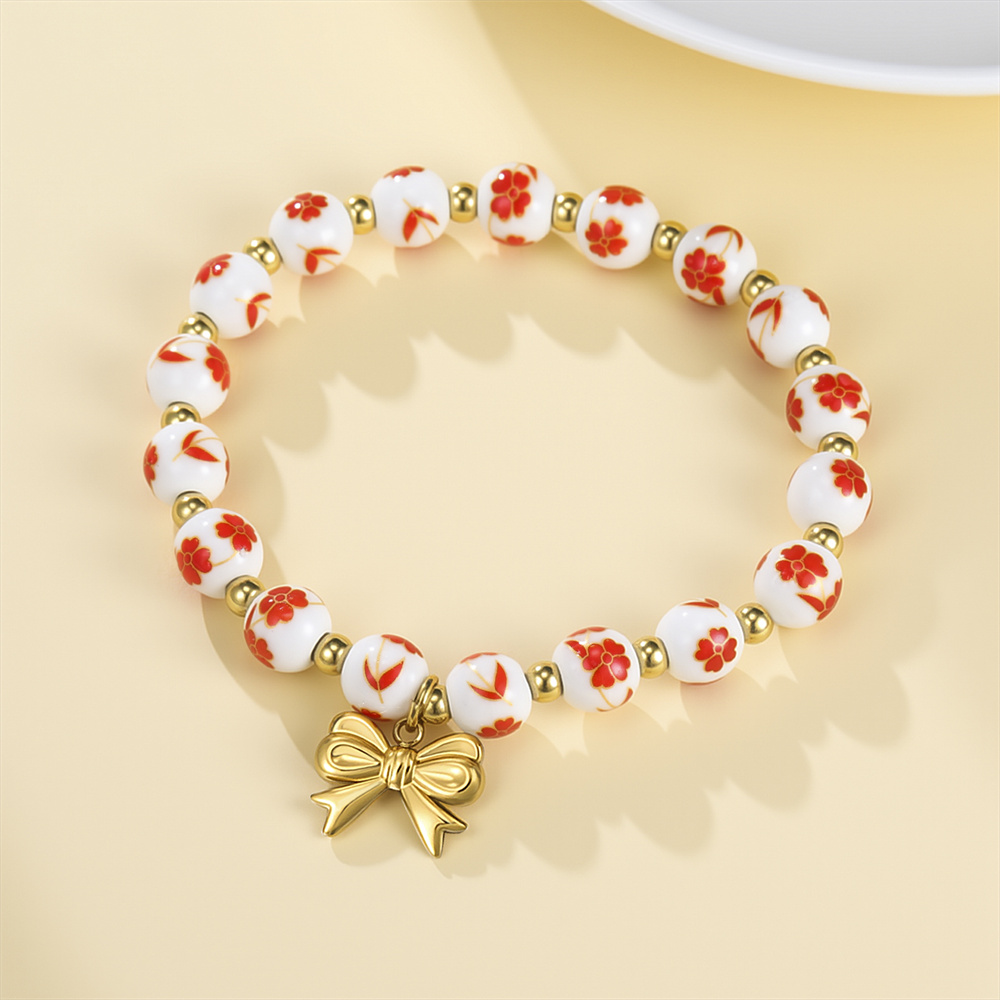 Colorful Ceramic Bead Bracelet - Ceramic Link Bracelet 评论和价格