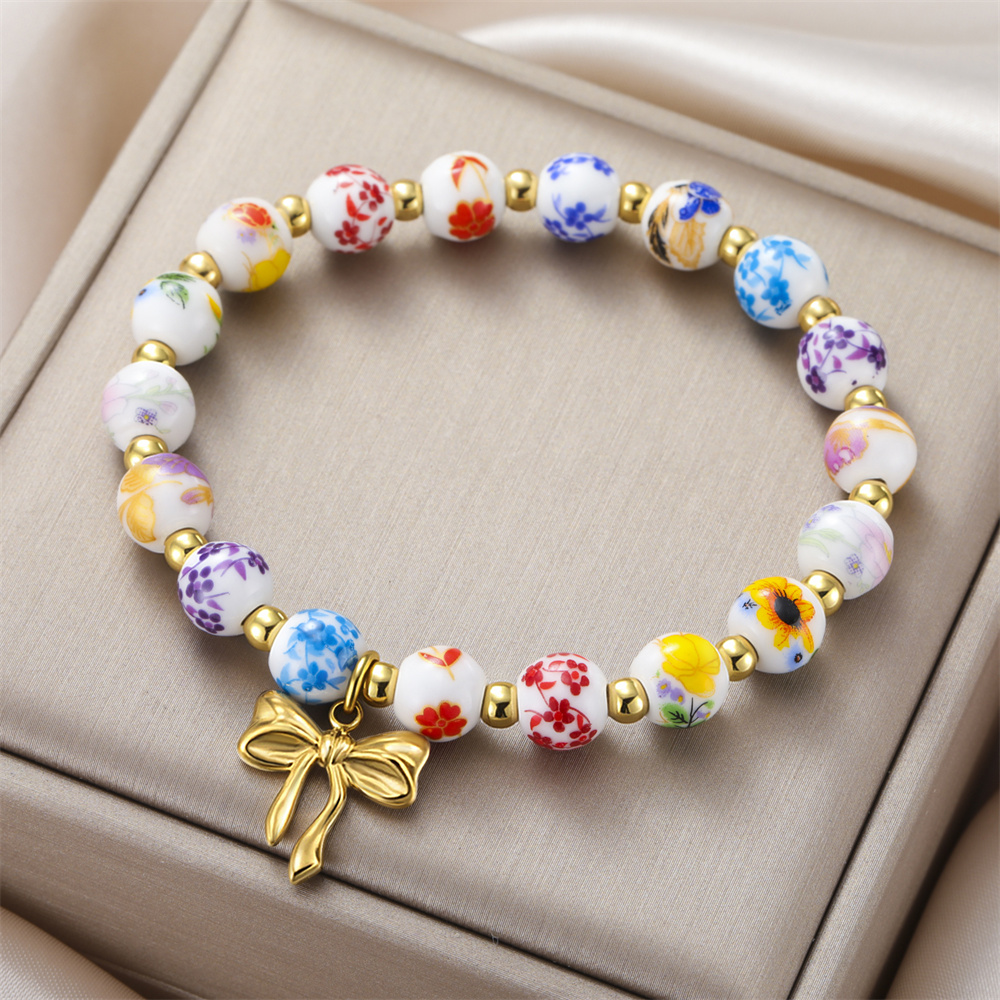 Colorful Ceramic Bead Bracelet - Ceramic Link Bracelet 评论和价格