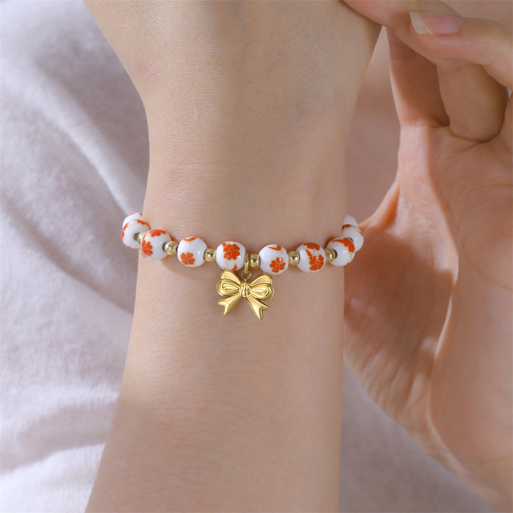 Colorful Ceramic Bead Bracelet - Ceramic Link Bracelet 评论和价格